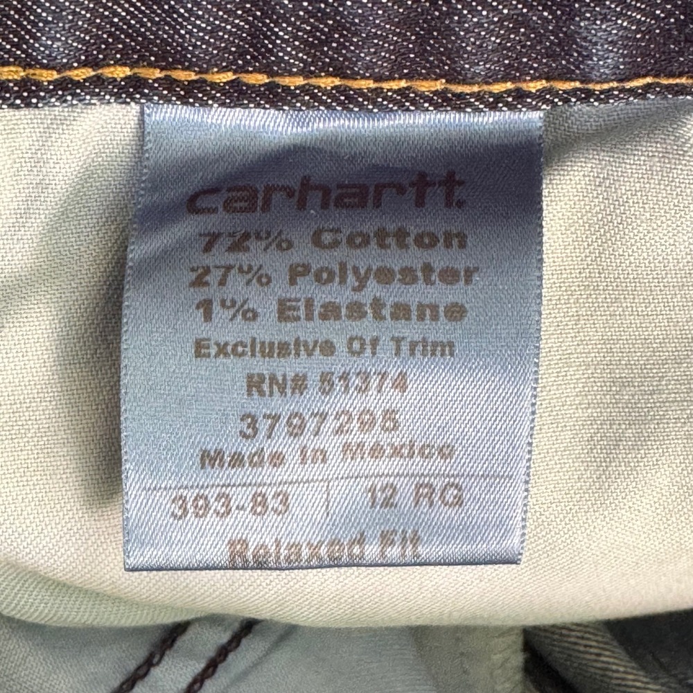 Carhartt Relaxed Fit Jeans Women 12R Dark Wash NWOT Durable Cotton Blend Denim - Picture 6 of 12